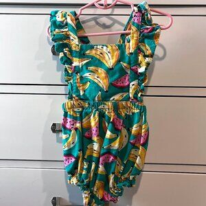 Fruit Print Romper Bubble